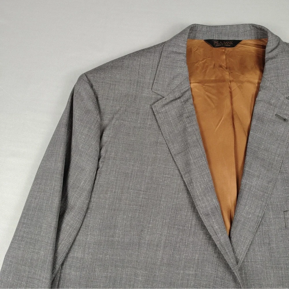 Joseph Jos A Bank 50L Charcoal Plainweave Half Lined Blazer Sport Coat EUC